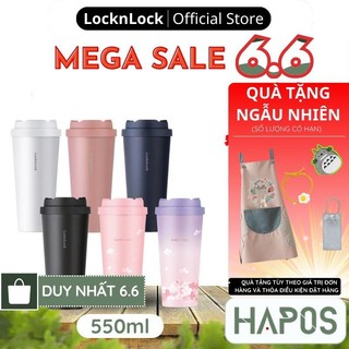 Ly giữ nhiệt LocknLock chính hãng 550ml LHC3249 Inox 316L nắp 1 chạm, giữ nóng lạnh lâu -  HAPOS MALL OFFICIAL