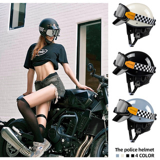Retro xe máy mũ bảo hiểm phong cách nhật bản mùa hè harley nửa mũ bảo hiểm xe điện nam nữ siêu nhẹ mũ bảo hiểm