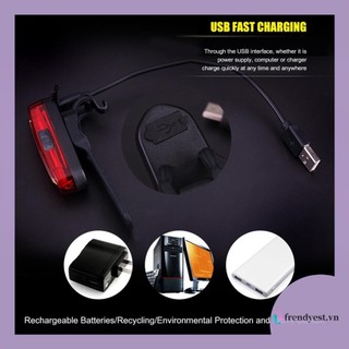 [Frendyest.vn] Đèn cảnh báo phía sau xe đạp leo núi LED COB 120LM Đèn hậu xe đạp