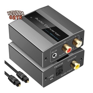 Bộ chuyển đổi quang học sang chuyển đổi âm thanh Bộ chuyển đổi âm thanh kỹ thuật số sang Analog Đồng trục sang bộ chuyển đổi 3,5 mm AUX với cáp quang