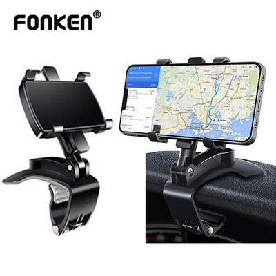Bảng điều khiển Fonken Giá đỡ điện thoại ô tô Giá đỡ điều hướng ô tô 360 độ Giá đỡ điện thoại di động cho iOS Android