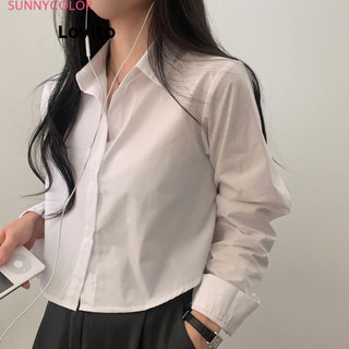 Sunnycolor Lovito Nữ nút trước tiêu chuẩn - áo sơ mi cơ bản xuống LNE43603