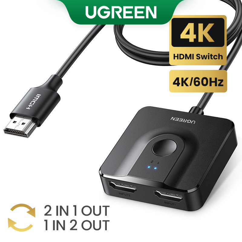 Bộ Chuyển Mạch HDMI 2.0 Ugreen 70607 - Hỗ Trợ 4K@60Hz / 3D / ARC - Hỗ trợ 2 chiều (luân phiên) | BigBuy360 - bigbuy360.vn