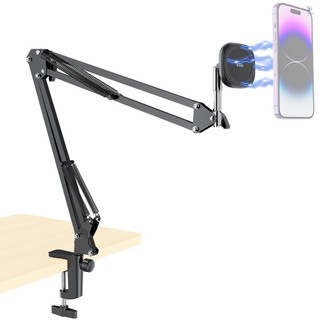 Vrig MG-09 Máy tính để bàn trên cao Giá đỡ điện thoại từ tính Giá đỡ điện thoại để bàn Kẹp linh hoạt Thay thế cho iPhone 15 / 14 / 13 / 12 Vlog Phát trực tiếp Ghi Video