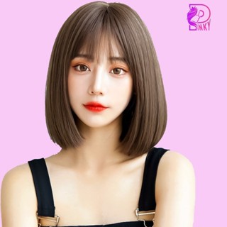 Tóc giả nữ nguyên đầu cao cấp vic ngắn chất sợi tơ hàn siêu mượt tặng kèm lưới trùm