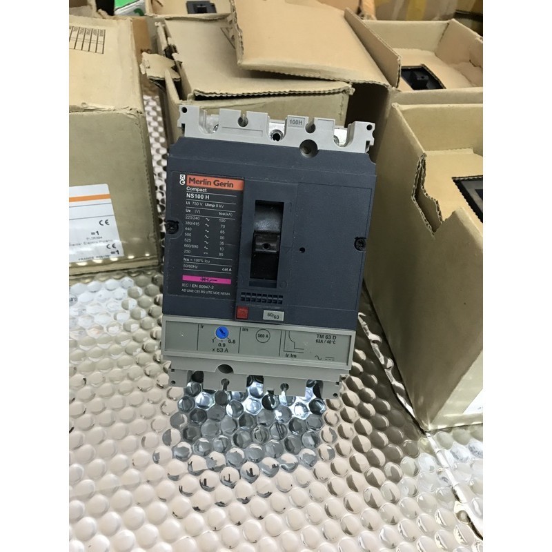 Cầu dao tự động aptomat MCCB Schneider NS100H (50/63A)