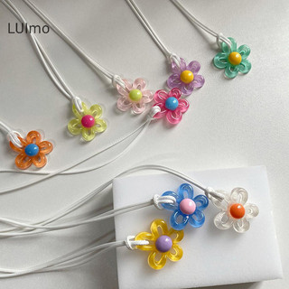 Luimo Nhiều Màu Sắc Acrylic Hoa Mặt Dây Chuyền Vòng Cổ Thời Trang Cổ Handmade Dây Chuyền Quyến Rũ Phù Hợp Với Nữ Y2K Món Quà Trang Sức SBS