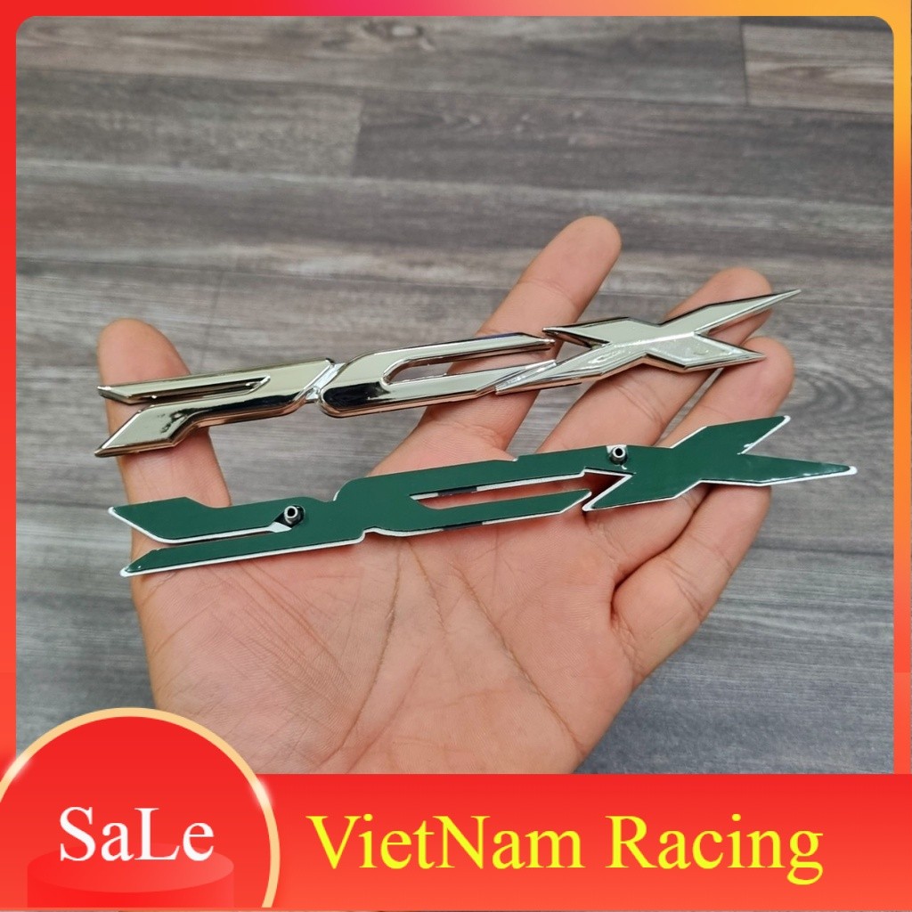 Cặp tem nhựa cứng xi chữ PCX mẫu như ZIN - tem theo xe chữ PCX dán bên hông sườn xe