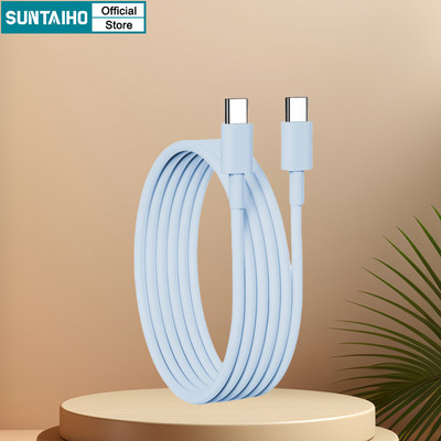 Suntaiho Dây Sạc USB C Type-C Kẹo Màu màu xanh Cáp 3.0 Cáp Sạc Nhanh Hỗ Trợ Truyền Dữ Liệu Cho iPhone 15 16 Pro Max iPad AirPods Xiaomi