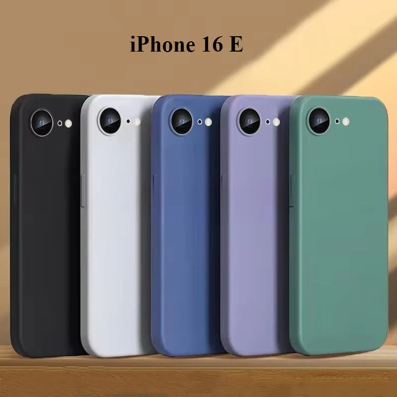 Dành Cho iPhone 16e Ốp Lưng Silicon Lỏng Trơn Cho iPhone 16e Bao TPU Chống Rơi Bảo Vệ Điện Thoại Cho
