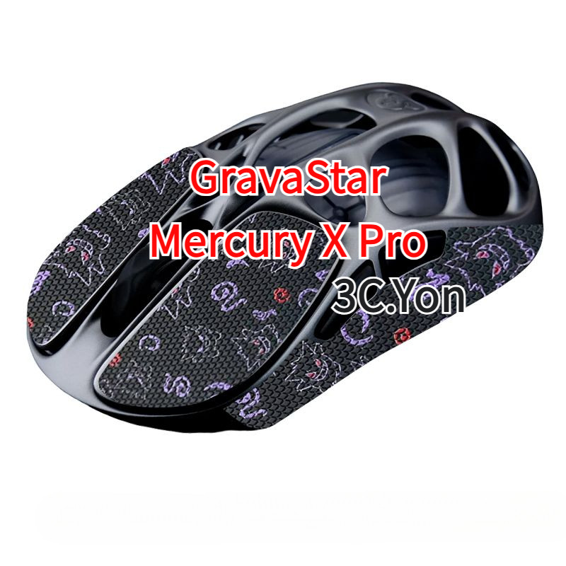 Chuột Grips GravaStar Mercury X Pro Chuột Chơi Game Không Dây Chuột 8K Chống Trơn Trượt Da Mặt Đàn H