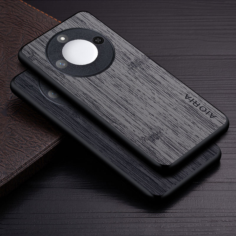 Ốp Lưng Cho Honor X9c Smart X9a X9b funda Họa Tiết Gỗ Tre Da Cao Cấp coque Cho Honor X9c Smart Case 