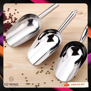 Xúc Đá Inox [CHẤT DÀY] cỡ số 4 loại phổ thông chuyên dụng cụ pha chế, giao hàng nhanh.