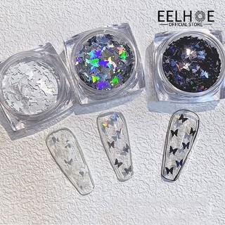 EELHOE Sáng Bóng Hình Ba Chiều Nghệ Thuật Làm Móng Bướm Kim Sa Lấp Lánh Móng Tay Bướm Kim Sa Lấp Lánh Nhiều Màu Sắc Long Lanh Flake Móng Tay Nghệ Thuật Vật Dụng Và Đồ Trang Trí Phụ Kiện Làm Móng Tự Làm