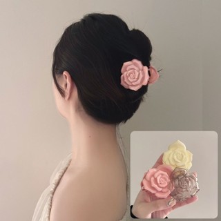Kẹp tóc hình hoa hồng hoa sứ iLita kẹp càng cua đẹp cho nữ hottrend nhiều màu phong cách Hàn Quốc cặp búi tóc cute