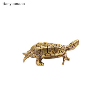 Tianyuanaaa Retro Đồng Rùa Tượng Đồ Trang Trí Để Bàn Đồng Chắc Chắn Rùa Tượng Nhỏ Cũng