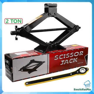 kich oto 2 tấn - Bộ kích nâng gầm thay lốp ô tô có tay siết tự động nâng gầm dễ dàng, đầu bám gầm xe xoay linh hoạt 360