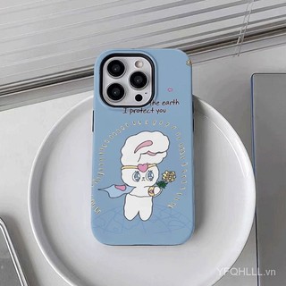 Ốp Điện Thoại Thỏ Elther Mới 2 Lớp Tương Thích iPhone11 12 13 14 15 12Promax 13Promax 14Pro 14Promax X XS XR TZVF