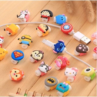 Bảo vệ cáp hoạt hình Bảo vệ dây dữ liệu Vỏ bảo vệ cuộn cáp cho cáp sạc USB iPhone