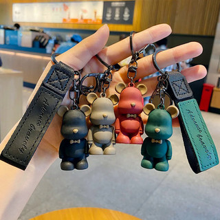 Nhựa Nơ Thắt Lưng Tai Lớn Gấu Móc Khóa Nam Nữ Cặp Đôi Túi Mặt Dây Chuyền Xe Móc Chìa Khóa Móc Khóa Phụ Kiện Móc Khóa Quà Tặng Nhỏ