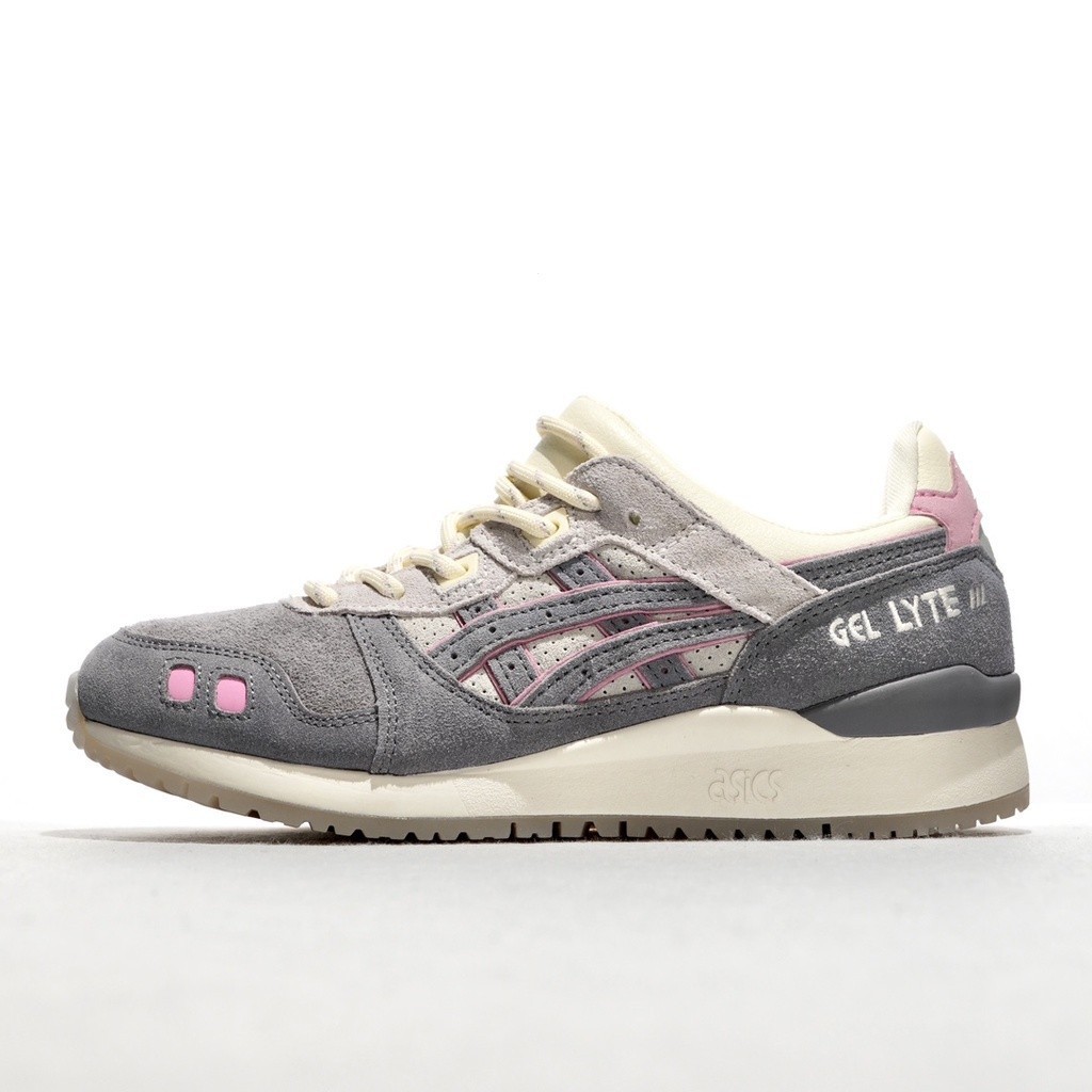 X x Asics Gel-Lyte3 "Pearl" Màu tím nhạt Màu xám dày Cặp đôi đế dày phù hợp Giày thể thao chống trượt thoải mái 40-45