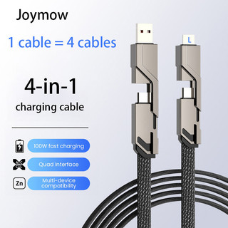 Cáp sạc 4 trong 1 Cáp sạc nhanh USB TypeC cho điện thoại di động Máy tính bảng và máy tính xách tay