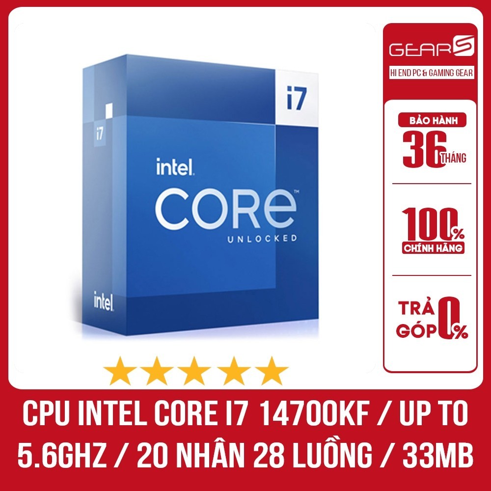 [FULL VAT] CPU Intel Core  i7 14700F | i7 14700K | i7 14700KF- Bảo hành 36 Tháng