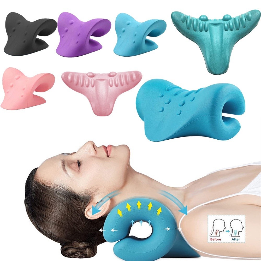 Cổ Vai Máy Mát Xa Gối Cổ Tử Cung Cột Sống Điều Chỉnh Cáng Massage Gối Giảm Đau Cổ Máy Mát Xa