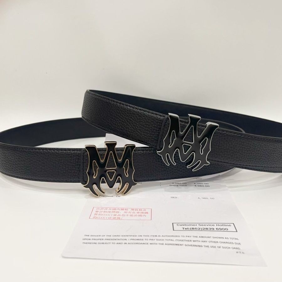 Quần Jean Thắt Lưng Nam Phong Cách Mới Amiri, Da Thật Chính Hãng, Xu Hướng Thời Trang