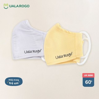 Khẩu trang uala set 2c cho bé 4 lớp chống bụi mịn kháng khuẩn chất vải bamboo