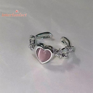 Nhẫn trái tim thời trang mắt mèo đào trái tim nữ nhẫn thời trang tinh tế tiệc cưới trang sức quà tặng