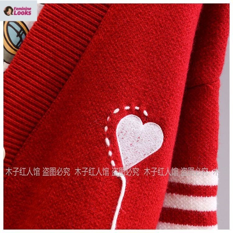 Áo Khoác cardigan Dệt Kim Tay Dài Dáng Rộng Phong Cách Hàn Quốc