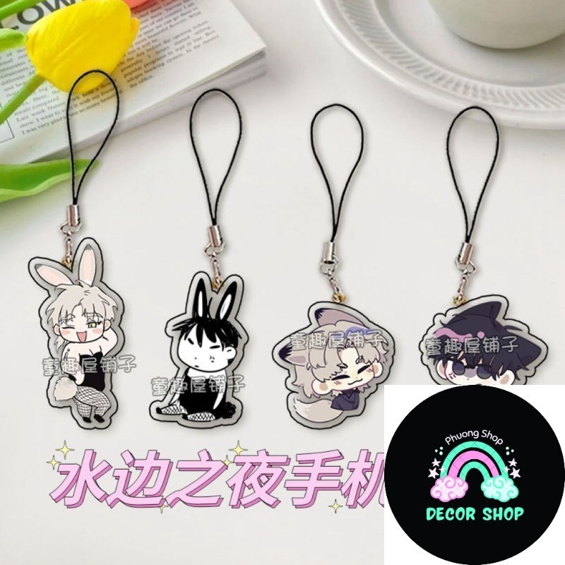 Hàn Quốc BL Manhwa Low Tide in Twilight Anime Dây Điện Thoại Yeo Taeju Kim Euihyun Dây Lariat Acryli