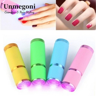 Unmegoni 9 led máy sấy móng tay dụng cụ đèn pin cầm tay đèn pin tím