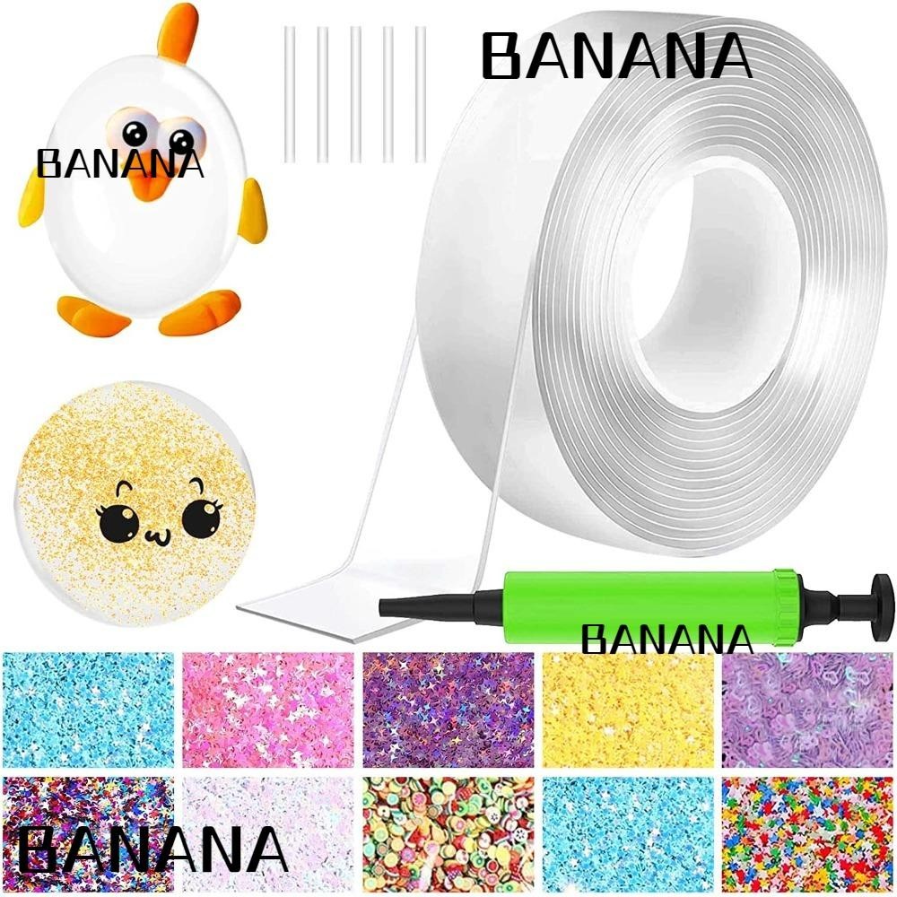 BANANA1 Bộ bong bóng băng Nano Bong bóng ma thuật dễ thương với bộ đồ chơi lấp lánh cho trẻ em Bộ dụ