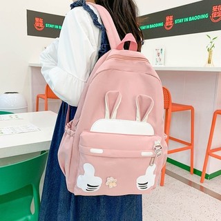 Túi đeo vai gió siêu mát hiện đại phiên bản Hàn Quốc của ba lô màu trơn đơn giản dung tích lớn