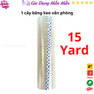  SKU80 - Băng keo trong văn phòng loại nhỏ 1 cây 10 cuộn rộng 1.8cm 15yard    1 yard = 0.9144 mét  