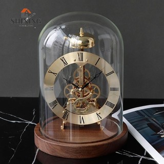 Đồng hồ thủ công để bàn đồng hồ trang trí đồng hồ chuyển động kệ đồng hồ cán