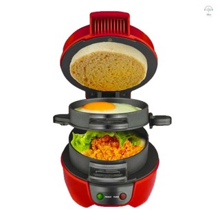 Máy làm bánh Sandwich ăn sáng có vòng nấu trứng Dễ dàng làm sạch không dính Burger Sandwich Máy làm bánh mì trứng tráng 600W Máy ép bánh mì kẹp thịt bằng thép không gỉ cầm tay cho bánh nướng / bánh quy / Bur
