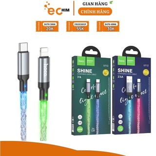 Dây hỗ trợ sạc nhanh chính hãng HOCO U112 60W đèn LED chính hãng siêu bền dây dài 1m dòng 2024 đạt chuẩn quốc tế
