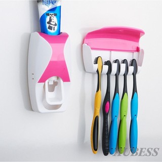 Giá đỡ bàn chải đánh răng Bộ phân phối kem đánh răng tự động treo tường Máy ép kem đánh răng không đục lỗ Giá để bàn chải đánh răng chống bụi