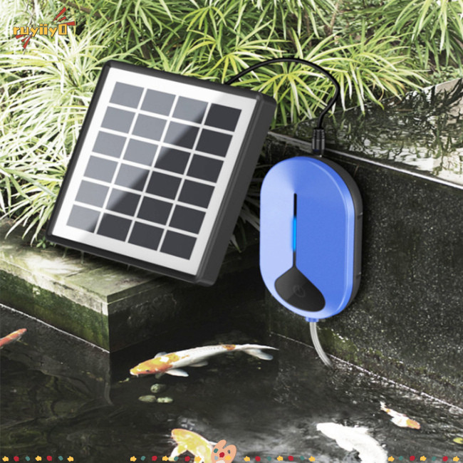 Máy bơm không khí bể cá Yiiy chạy bằng năng lượng mặt trời Máy tạo oxy chạy bằng USB Máy sục khí oxy Bể bơi Phụ kiện bể cá Máy bơm không khí năng lượng mặt trời