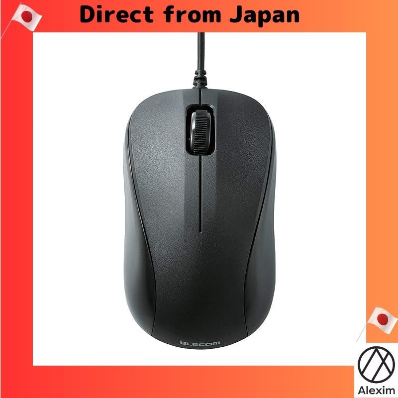[Direct from Japan]ELECOM Mouse Wired S-size Small 3-button USB Optical Black ROHS Compliant M-K5URB