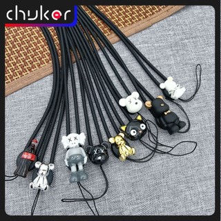 Ins Phong Cách Dây Silicon Đen Dây Treo Cổ Chống Mất Dây Silicone u Đĩa Chìa Khóa Trang Trí Dây Đa Năng Dây Điện Thoại Di Động Dây