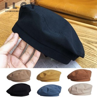 Mũ nồi LLCY, Mũ họa sĩ Cotton cổ điển, Mũ nồi nữ màu trơn cổ điển dành cho nữ