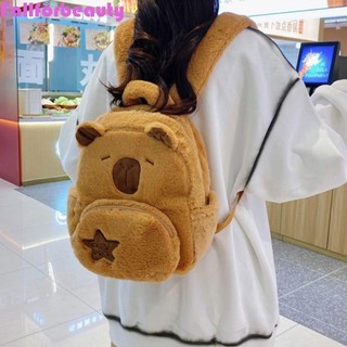 Fallforbeauty Ba lô sang trọng Capybara, Túi đeo vai Capybara động vật dung tích lớn, Quà tặng Túi đi học Túi đeo chéo phong cách Hàn Quốc Túi xách Capybara hoạt hình Unisex