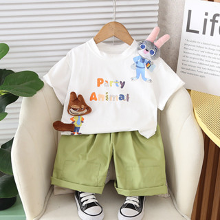  Zootropolis Áo Thun Mùa Hè Bộ Trẻ Em Judy Hopps Áo Bộ Tay Ngắn Quần Short Bé Trai Và Bé Gái Hoạt Hình In 