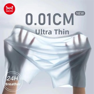Miiow 3 Siêu Mỏng Breather Nam Quần Lót 120S Ice Silk Nam Quần Lót Gợi Cảm Boxer Quần Short Nam Quần Lót Nam Boxer MR8052