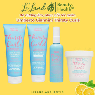 Bộ gội xả tóc xoăn Umberto Giannini Thirsty Curls dưỡng ẩm, phục hồi sâu