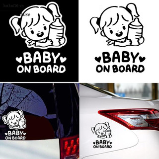 Nhãn dán trang trí in hình "baby on board" opovcom cho ô tô